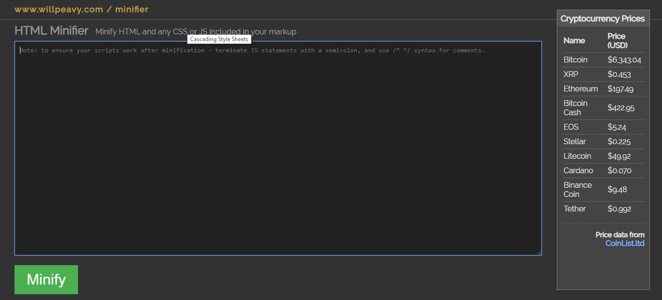 css minify